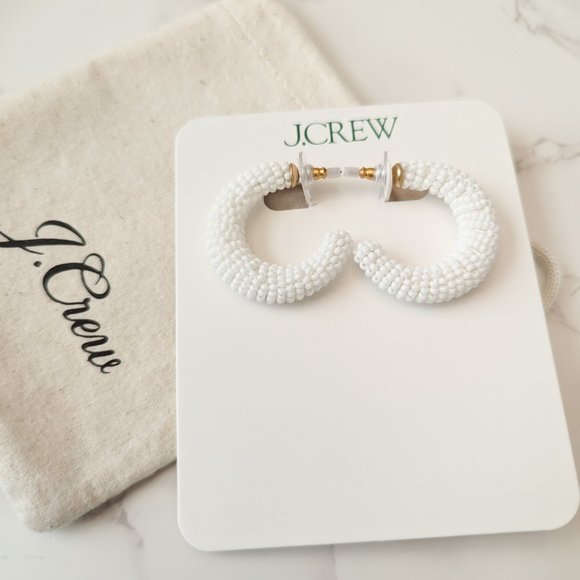 J. Crew Chunky Beaded Hoop Earrings - Picture 3 of 5